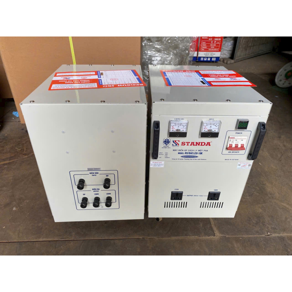 Ổn Áp Cách Ly Standa 7.5KVA Dải 150V–250V Ổn Áp Cách Ly Standa 7.5KVA Dải 150V–250V